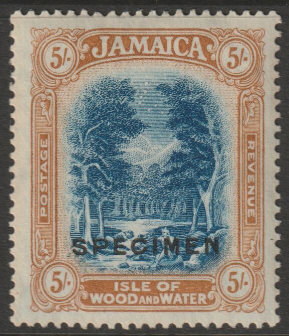 Jamaica 1921 KG5 Pictorial Multiple Script 5s overprinted SPECIMEN very fine with gum and only about 400 produced SG 105s, stamps on specimens