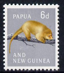 Papua New Guinea 1963 Phalanger 6d unmounted mint, SG 43*, stamps on animals
