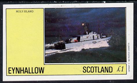 Eynhallow 1982 Warships #2 imperf souvenir sheet (Â£1 value) unmounted mint, stamps on ships, stamps on  ww2 , stamps on 
