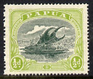 Papua 1919 Lakatoi 1/2d (Harrison printing) unmounted mint SG 93*, stamps on ships, stamps on  kg5 , stamps on 
