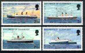 Guernsey 1973 Mail Packet Boats #2 set of 4 unmounted mint, SG 80-83*, stamps on mail ships, stamps on postal, stamps on ships