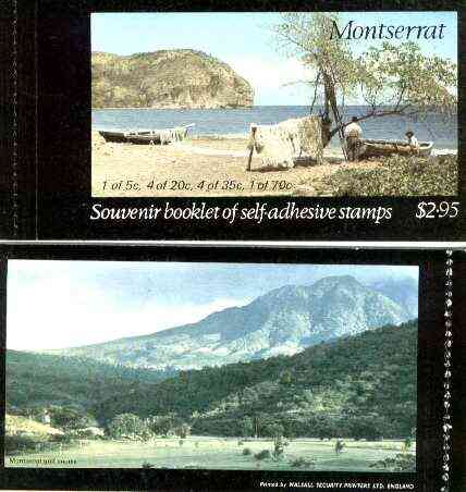 Montserrat 1975 Carib Artefacts booklet containing self-adhesive panes, SG SB1 (Golf Course on back cover), stamps on crafts, stamps on self adhesive, stamps on golf