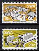 South West Africa 1976 Modern Buildings set of 2 unmounted mint, SG 293-94, stamps on architecture, stamps on buildings