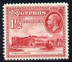 Cyprus 1934 KG5 Pictorial 1.5pi carmine mounted mint SG 137, stamps on , stamps on  kg5 , stamps on harbours