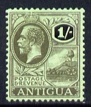Antigua 1921-29 KG5 MCA 1s black on emerald mounted mint SG 57, stamps on , stamps on  kg5 , stamps on 