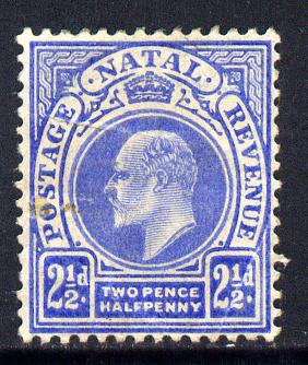Natal 1902-03 KE7 Crown CA Postage-Revenue 2.5d bright blue mounted mint SG 131, stamps on , stamps on  ke7 , stamps on 
