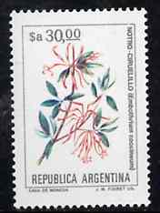 Argentine Republic 1983 Flowers 30p (Embothrium coccineum) unmounted mint SG 1832, Mi 1682*, stamps on flowers 