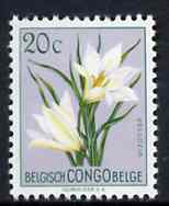Belgian Congo 1952 Flowers 20c Vellozia unmounted mint SG 298*, stamps on flowers