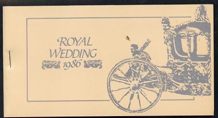 Tuvalu - Nukufetau 1986 Royal Wedding (Andrew & Fergie) $6.40 booklet, State Coach in silver, panes imperf, stamps on royalty, stamps on andrew, stamps on fergie, stamps on 