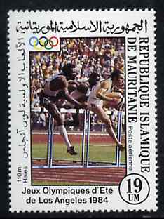 Mauritania 1984 Hurdling 19um from Olympic Games set unmounted mint, SG 798*, stamps on hurdles
