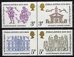 Great Britain 1973 Inigo Jones (Architect) set of 4, unmounted mintSG 935-38, stamps on architecture   