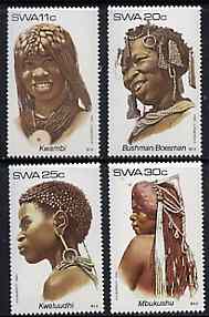 South West Africa 1984 Traditional Head-dresses #2 set of 4 unmounted mint, SG 427-30*, stamps on fashion, stamps on women