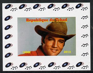 Chad 2013 Elvis Presley #09 individual imperf deluxe sheetlet unmounted mint. Note this item is privately produced and is offered purely on its thematic appeal. , stamps on personalities, stamps on elvis, stamps on pops, stamps on music, stamps on rock, stamps on films, stamps on movies, stamps on cinema