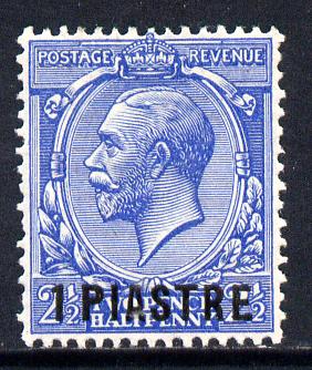 British Levant 1913-14 1pi on KG5 2.5d blue mounted mint SG 36, stamps on , stamps on  kg5 , stamps on 