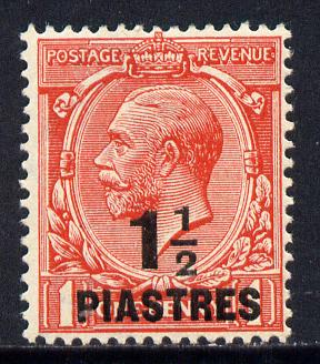 British Levant 1921 1.5pi on KG5 1d scarlet mounted mint SG 42, stamps on , stamps on  kg5 , stamps on 