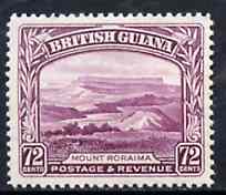 British Guiana 1934-51 KG5 Mount Roraima 72c unmounted mint, SG 298, stamps on mountains, stamps on  kg6 , stamps on  kg5 , stamps on 
