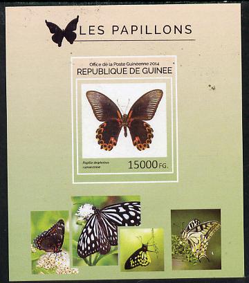 Guinea - Conakry 2014 Butterflies #5 imperf s/sheet unmounted mint. Note this item is privately produced and is offered purely on its thematic appeal , stamps on butterflies