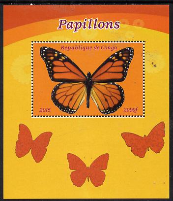 Congo 2015 Butterflies #3 perf deluxe sheet unmounted mint. Note this item is privately produced and is offered purely on its thematic appeal, stamps on butterflies