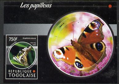 Togo 2015 Butterflies #05 imperf s/sheet unmounted mint. Note this item is privately produced and is offered purely on its thematic appeal, stamps on butterflies, stamps on 