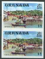 Grenada 1975 Carenage $1 unmounted mint imperforate pair (as SG 664), stamps on tourism