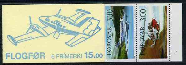 Faroe Islands 1985 Aircraft 15k booklet complete and fine SG SB4, stamps on aviation