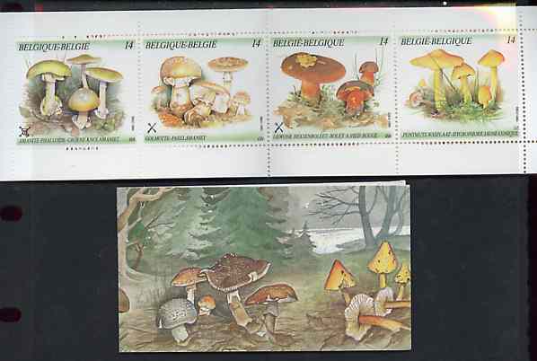 Belgium 1991 Fungi 56f booklet complete and pristine, SG SB53, stamps on fungi