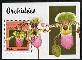 Laos 1997 Orchids perf m/sheet cto used, SG MS 1569, stamps on , stamps on  stamps on flowers, stamps on  stamps on orchids