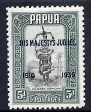 Papua 1935 KG5 Silver Jubilee 5d (Masked Dancer) unmounted mint, SG 153, stamps on masks    dancing