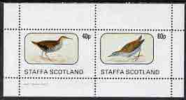 Staffa 1982 Birds #40 perf set of 2 values (40p & 60p) unmounted mint, stamps on birds  