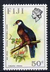Fiji 1975 White-Throated Pigeon 50c from Birds & Flowers def set, unmounted mint SG 518*, stamps on birds, stamps on pigeons