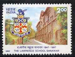 India 1997 The Lawrence School, Sanawar, unmounted mint SG 1738*, stamps on education     heraldry, stamps on arms