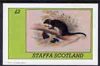 Staffa 1982 Rodents imperf deluxe sheet (Â£2 value) unmounted mint, stamps on animals      rodents
