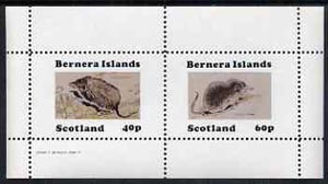 Bernera 1982 Shrews perf set of 2 (40p Water Shrew & 60p Pygmy Shrew) unmounted mint, stamps on animals       shrews