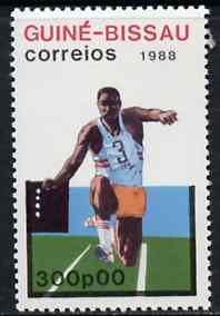 Guinea - Bissau 1988 Triple Jump 300p from Seoul Olympic Games set of 7, SG 1017 unmounted mint*, stamps on athletics