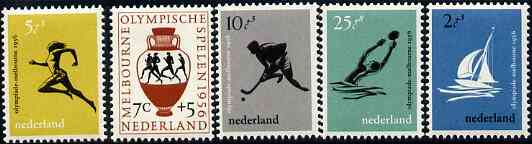 Netherlands 1956 Melbourne Olympic Games unmounted mint set of 5, SG 831-35*, stamps on olympics     sport, stamps on ancient greece 