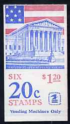 United States 1981 Flag over Supreme Court $1.20 booklet containing panes SG 1924a (SB 112), stamps on flags, stamps on judicial