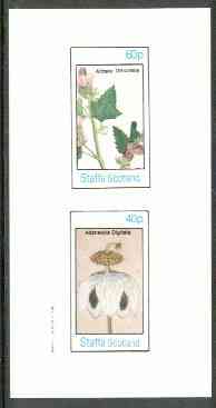 Staffa 1982 Flowers #24 (Althaea & Adansonia) imperf set of 2 values (40p & 60p) unmounted mint, stamps on flowers    