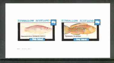 Eynhallow 1982 Fish #05 (Octotaenia jenkins & Thalassoma purpureum) imperf  set of 2 values (40p & 60p) unmounted mint, stamps on fish