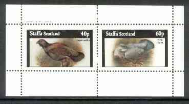 Staffa 1982 Birds #61 (Capercaillie & Ring Dove) perf set of 2 values (40p & 60p) unmounted mint, stamps on birds, stamps on game, stamps on dove