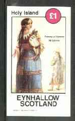 Eynhallow 1982 Costumes #03 (Man & Woman from Bolivia) imperf souvenir sheet (Â£1 value) unmounted mint, stamps on costumes    