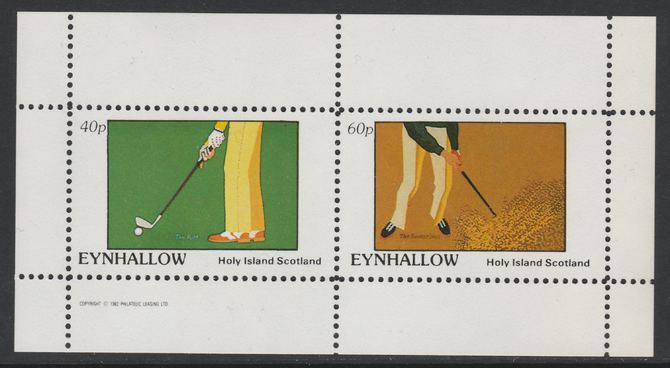 Eynhallow 1982 Golf perf set of 2 values (40p & 60p) unmounted mint, stamps on golf  sport
