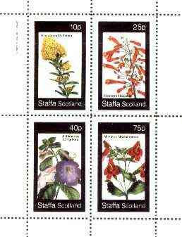 Staffa 1982 Flowers #45 (Oxylobium, Gesnera, Achimenes & Mimulus) perf set of 4 values unmounted mint, stamps on flowers
