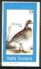 Eynhallow 1982 Birds #37 (Redbird) imperf souvenir sheet (Â£1 value) unmounted mint, stamps on birds, stamps on mockingbird