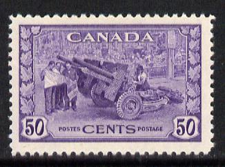 Canada 1942-48 KG6 War Effort 50c Munitions Factory unmounted mint SG 387, stamps on , stamps on  stamps on militaria , stamps on  stamps on  kg6 , stamps on  stamps on  ww2 , stamps on  stamps on 