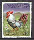 Panama 1967 Cockerel 3c fine used, from Domestic Animals set of 8, SG 937 (tete-beche pairs price x 2), stamps on birds, stamps on fowl