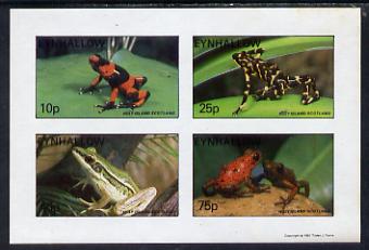 Eynhallow 1981 Frogs imperf set of 4 values (10p to 75p) unmounted mint , stamps on animals, stamps on amphibians, stamps on frogs