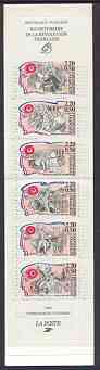 France 1989 Red Cross Fund (Bicentenary of French Revolution) 16f20 Booklet complete and pristine SG CSB13, stamps on , stamps on  stamps on history, stamps on revolutions, stamps on red cross