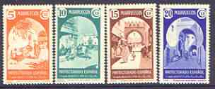 Spanish Morocco 1939 Views set of 4 unmounted mint, SG 213-16, stamps on tourism