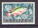 Belize 1973 Mutton Snapper Fish 50c from optd def set with new Country name, unmounted mint, SG 356, stamps on fish