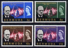 Bermuda 1966 Churchill Commemoration set of 4 unmounted mint, SG 189-92, stamps on churchill, stamps on constitutions, stamps on personalities